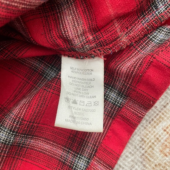 Lulumari plaid off shoulder cross front top - Picture 5 of 6